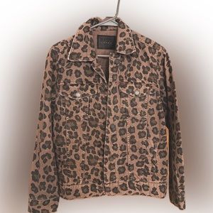 Blank NYC leopard print denim jacket